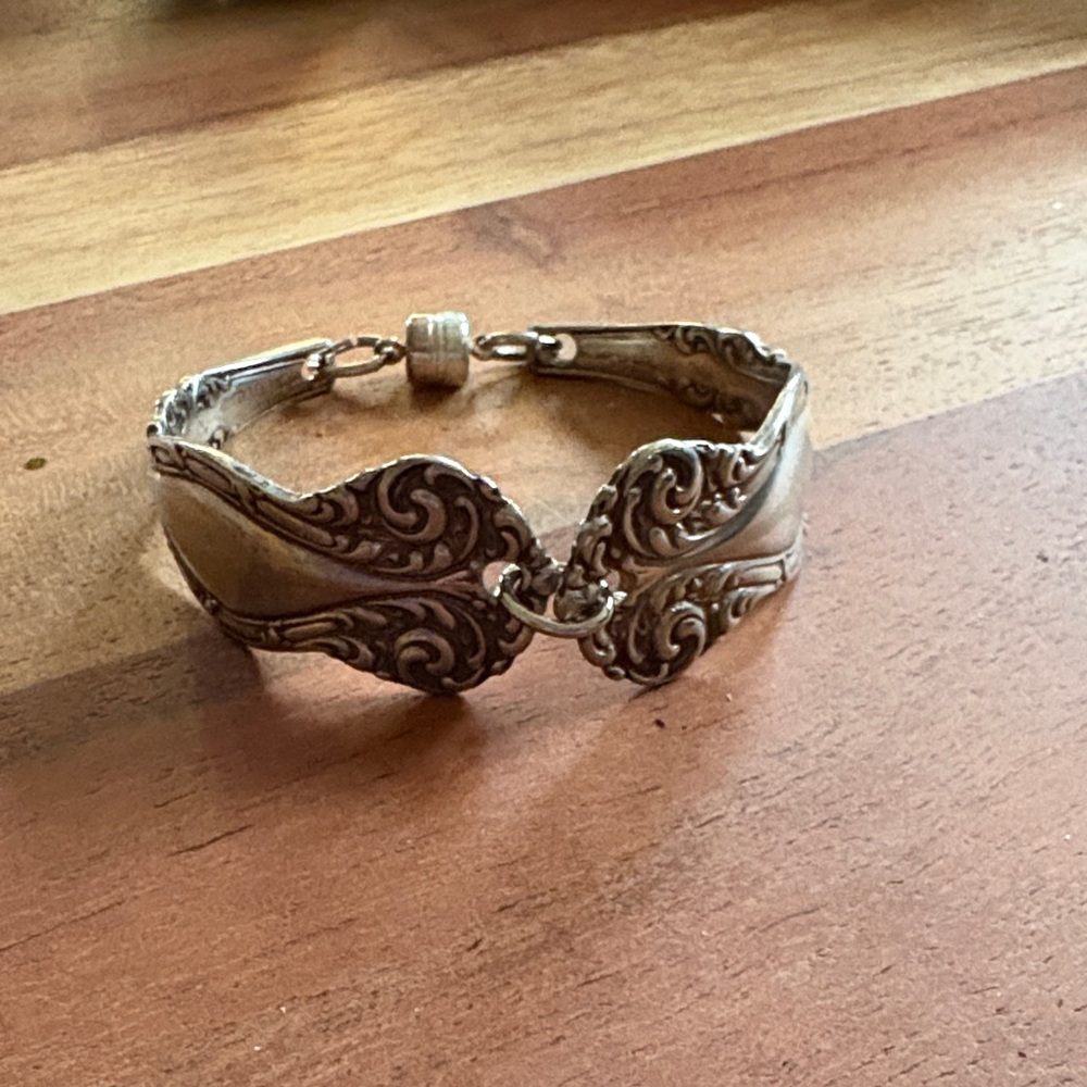 Silver Spoon Bracelet with Magnet Closure